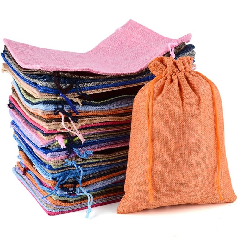 Jute Bag Packaging - 50 шт. мешочков из мешковины на