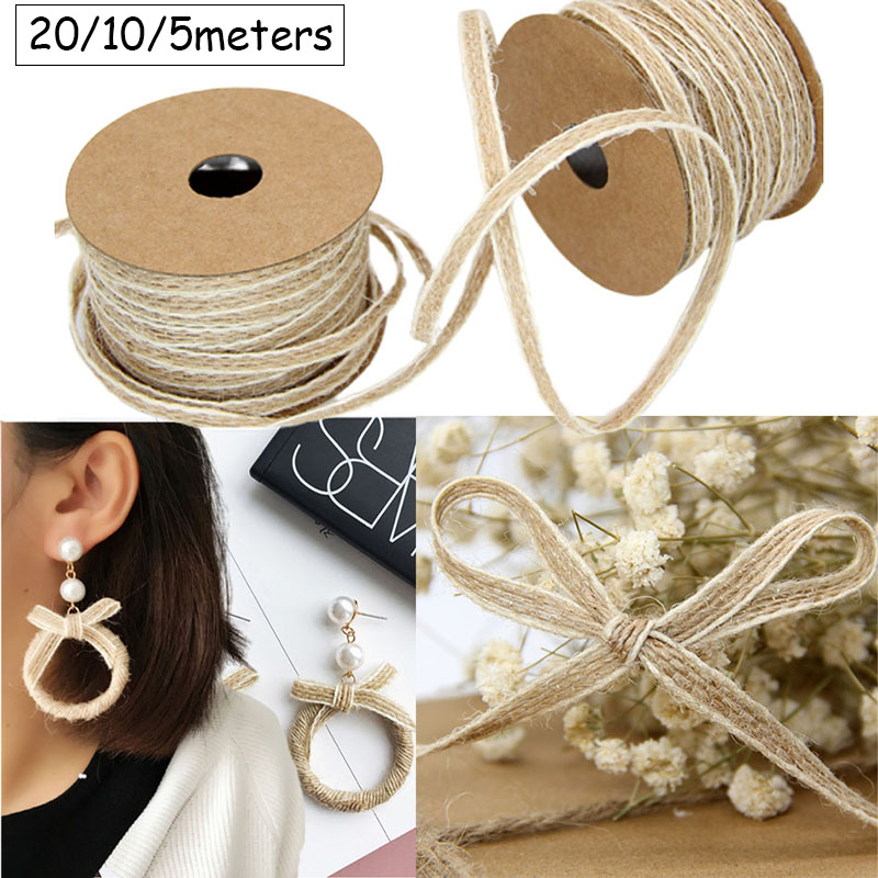 Jute Bag Packaging - 20/10/5 м натуральная джутовая веревка, шнур,
