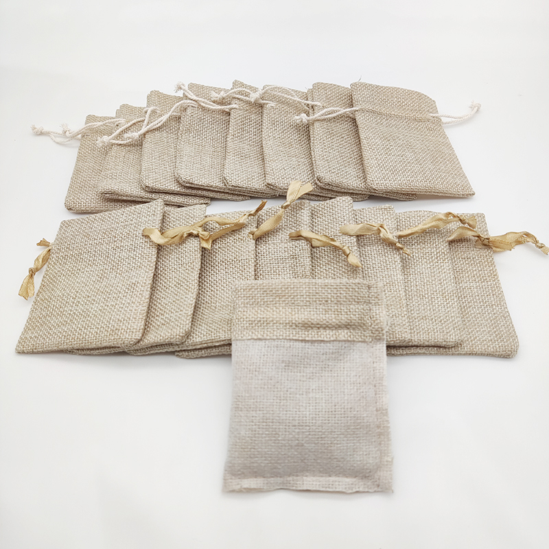 Jute Bag Packaging - Джутовые подарочные пакеты, льняные мешки на