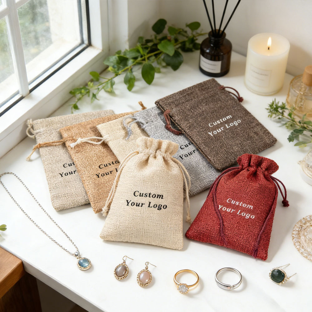Jute Bag Packaging - 100 шт., подарочный пакет из мешковины