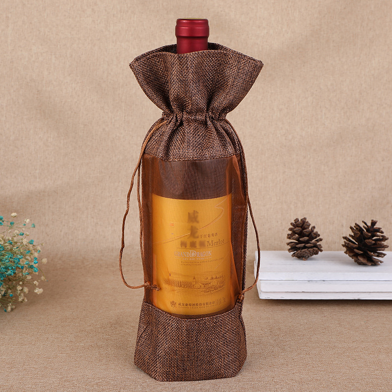 1 шт., чехол для бутылки – обзор и цена Jute Bag Packaging