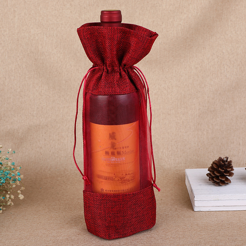 1 шт., чехол для бутылки – обзор и цена Jute Bag Packaging