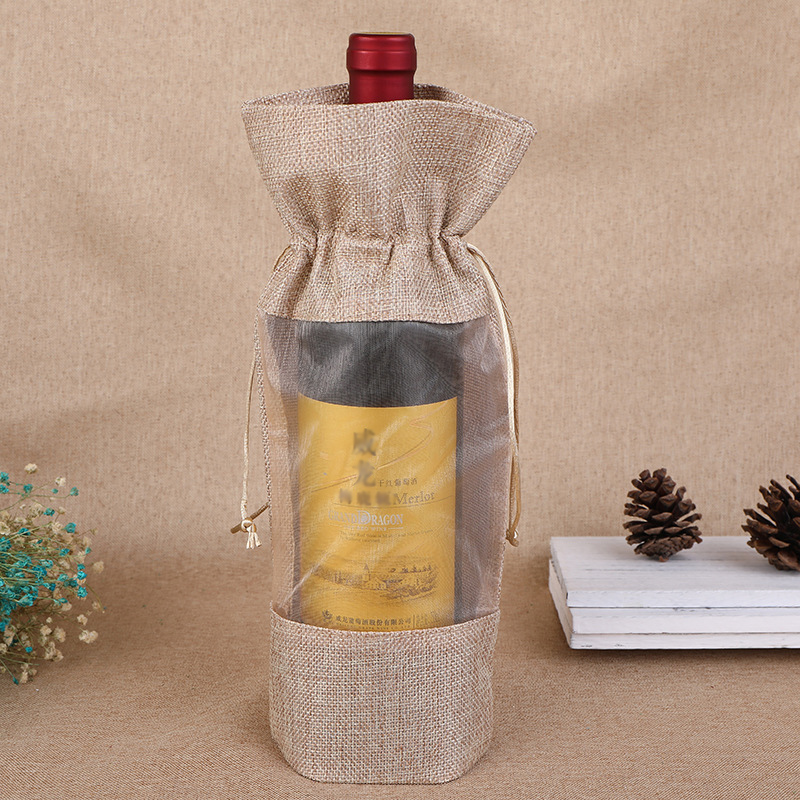 1 шт., чехол для бутылки – обзор и цена Jute Bag Packaging