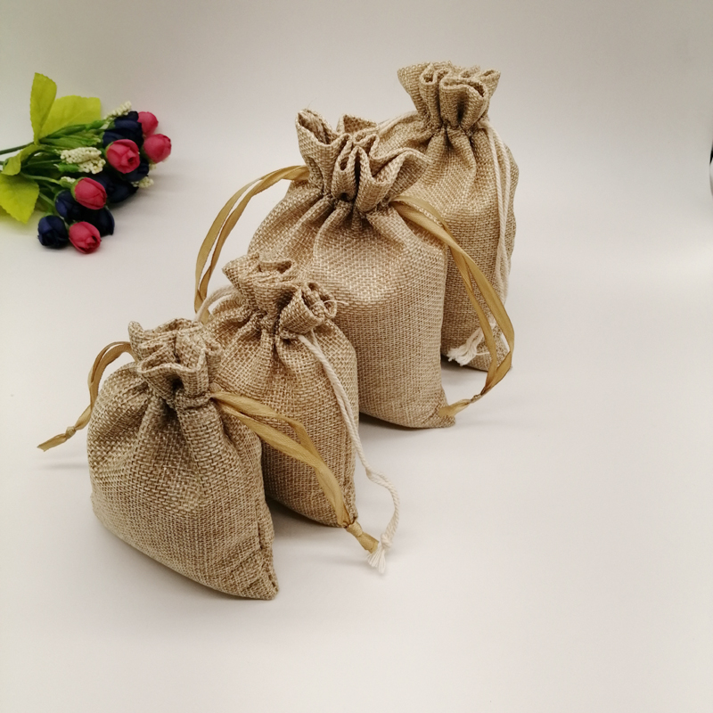 5 шт. тканевые джутовые сумки  – обзор и цена Jute Bag Packaging
