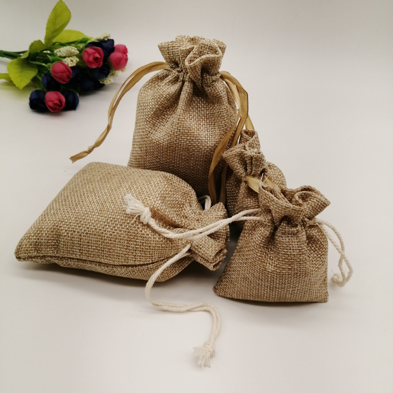 5 шт. тканевые джутовые сумки  – обзор и цена Jute Bag Packaging