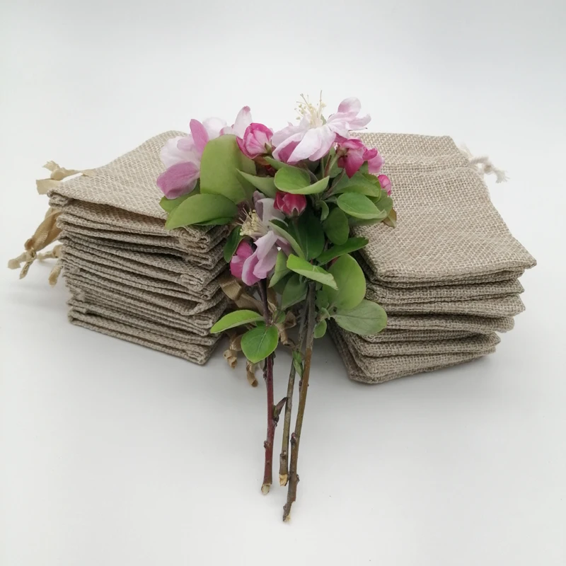 100 шт., хлопковые джутовые па – обзор и цена Jute Bag Packaging
